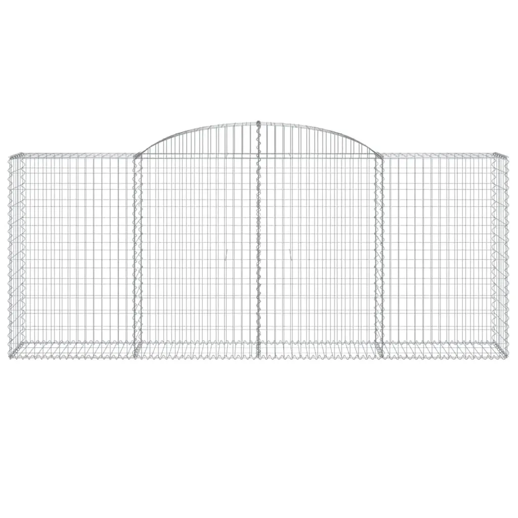 Arched Gabion Baskets 3 pcs Garden Barrier Retaining Wall Decorative Outdoor