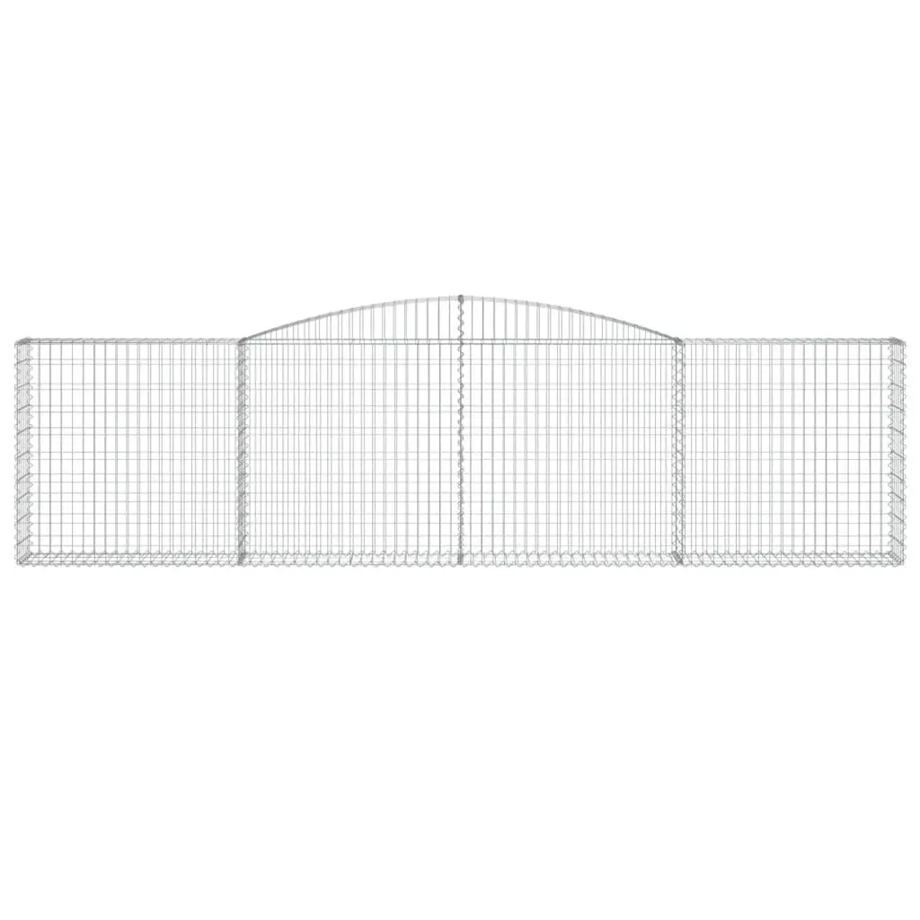 Arched Gabion Baskets Garden Retaining Wall Barrier 400x30x100120 cm Silver