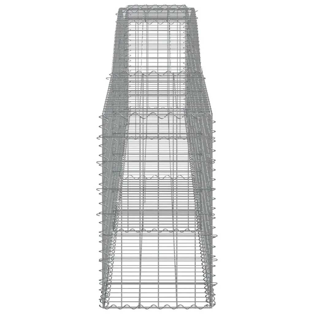 Arched Gabion Baskets Set 8 Piece Garden Barrier Retaining Wall Silver