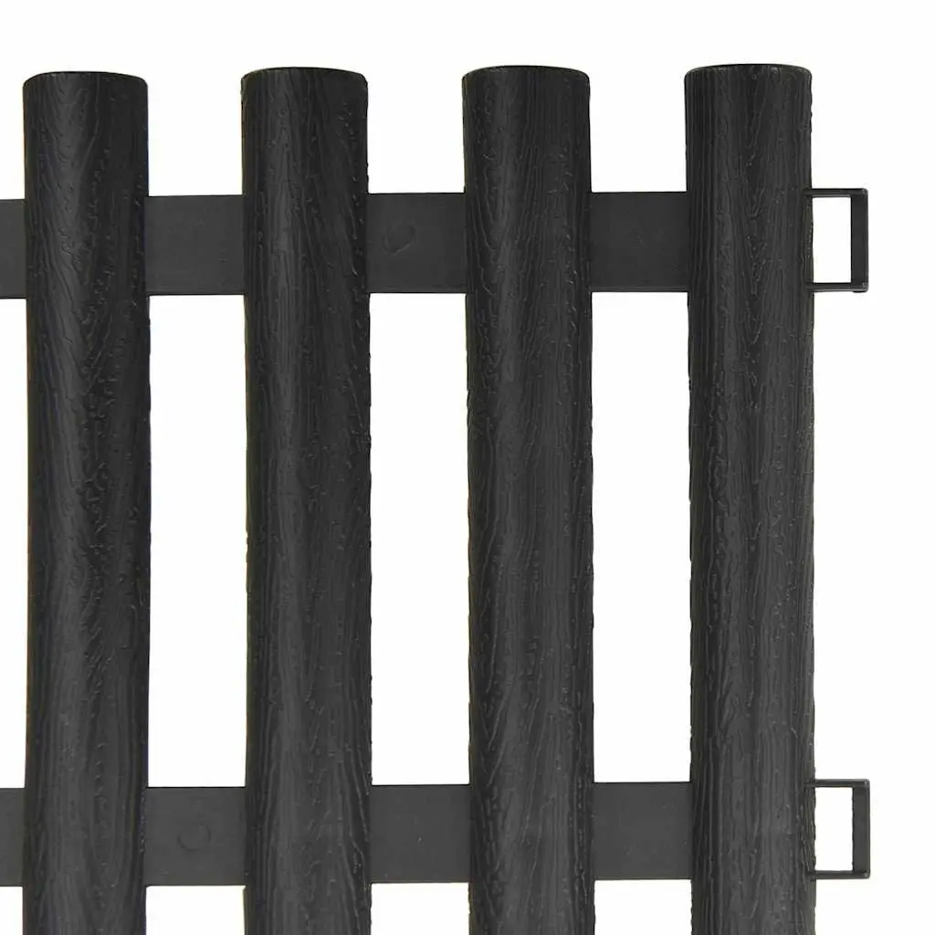 Lawn Edging Borders Interconnectable 10m Anthracite 17 Pieces