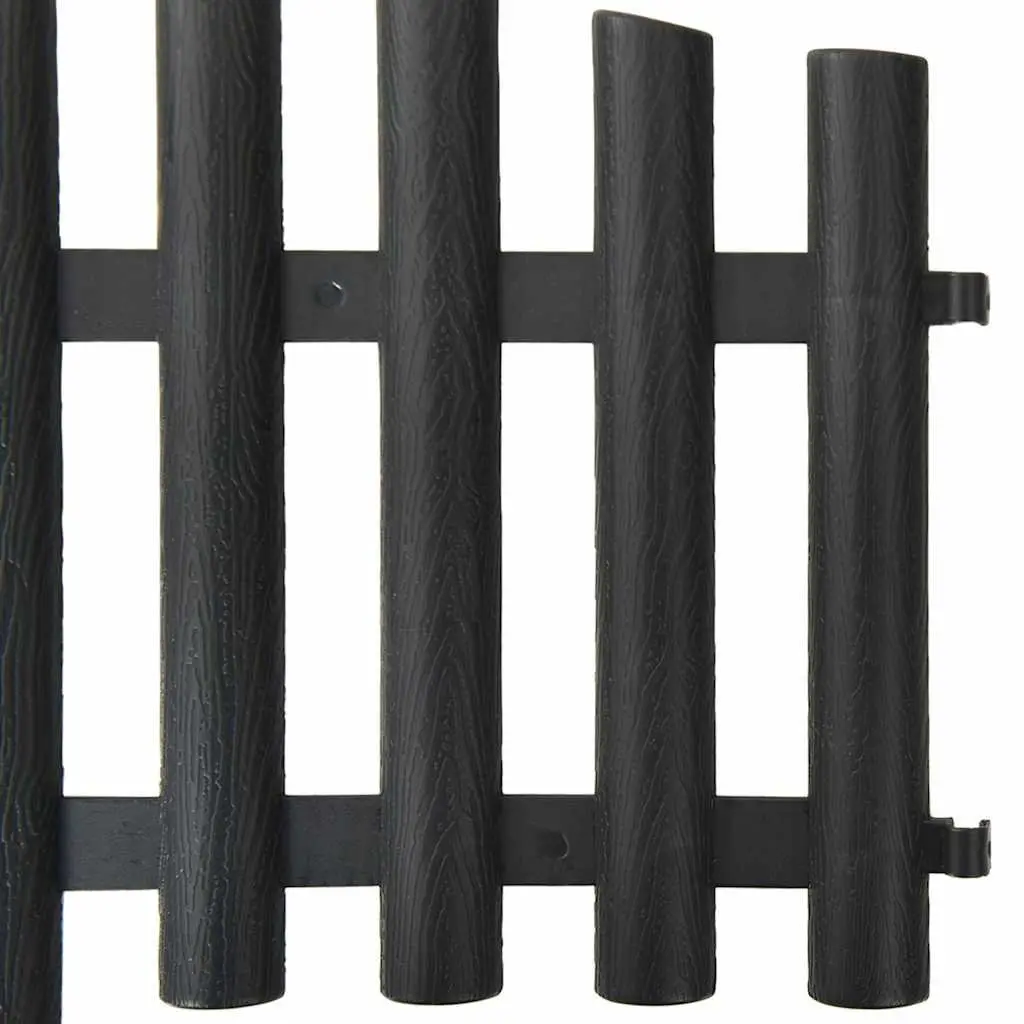 Lawn Edging Borders Interconnectable 10m Anthracite 17 Pieces