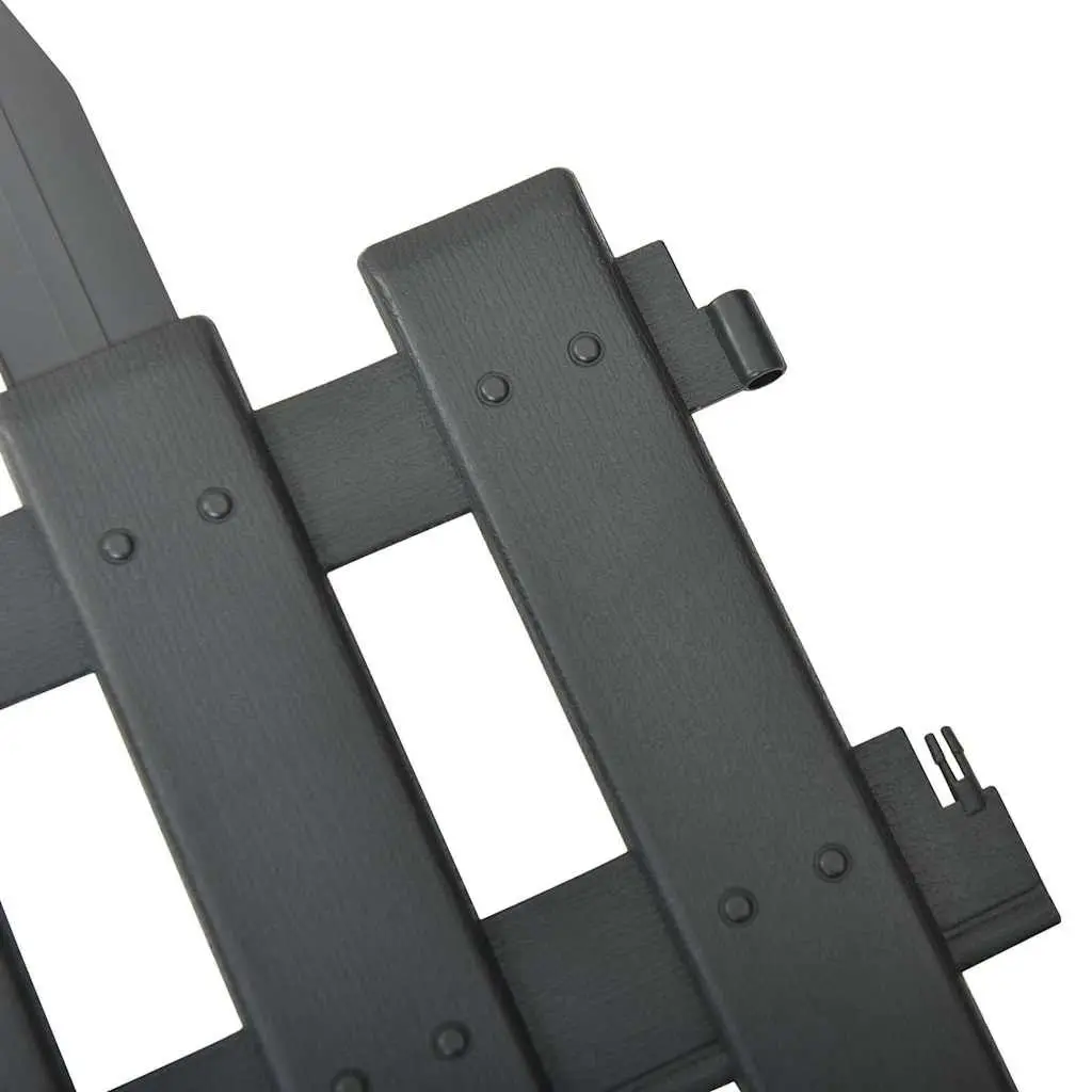 Flexible Anthracite Garden Edging Border 10m Lawn Edger 25 Piece Set
