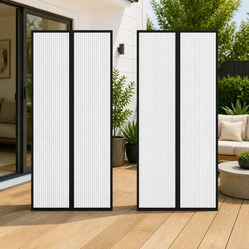 Insect Door Curtains Black 220x100 cm 2 Piece Mesh Screen for Home and Outdoor Use