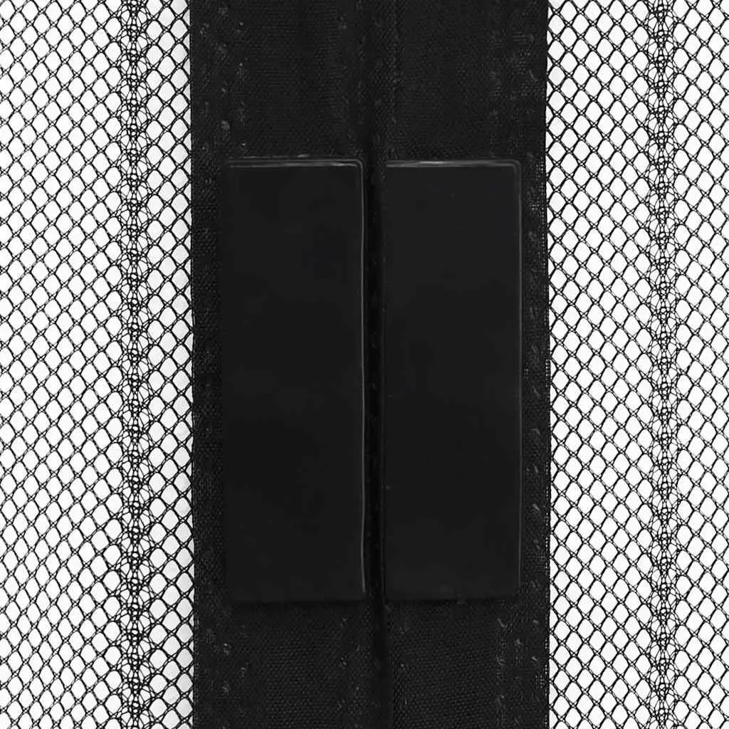 Insect Door Curtains Mesh Screen 220x130 cm Black 2 Piece