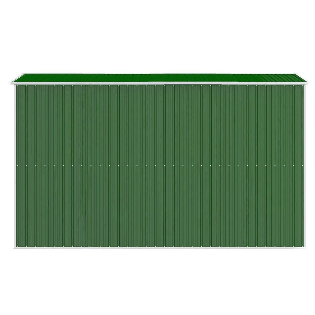 Garden Shed Green Outdoor Storage Galvanised Steel Tool Equipment Shelter 192 x 357 x 223 cm