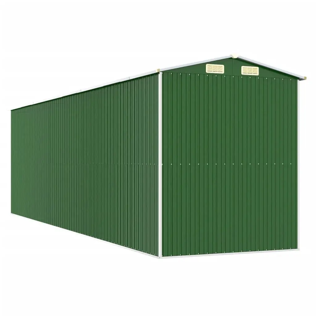 Garden Shed Outdoor Storage Tool House Galvanised Steel Large Green