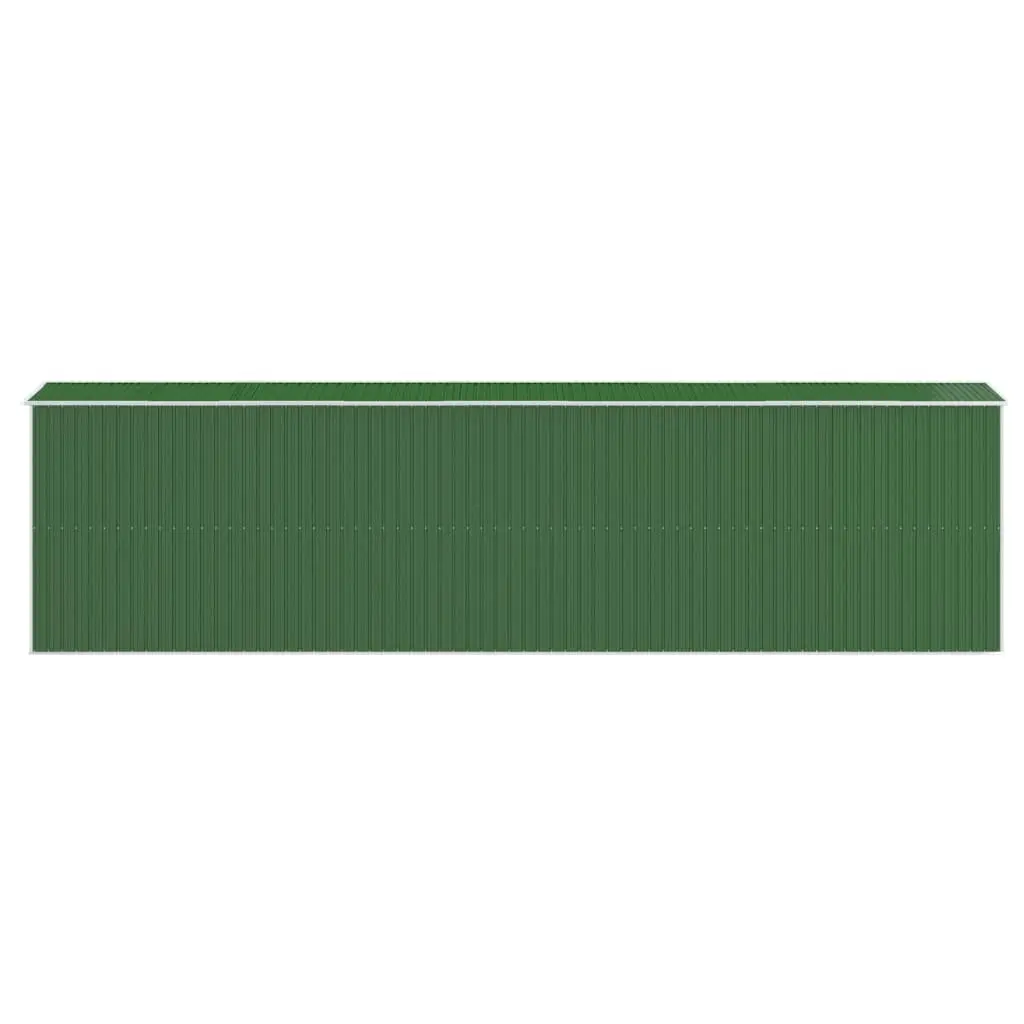 Garden Shed Green Outdoor Storage Tool House Galvanised Steel 192 x 772 x 223 cm