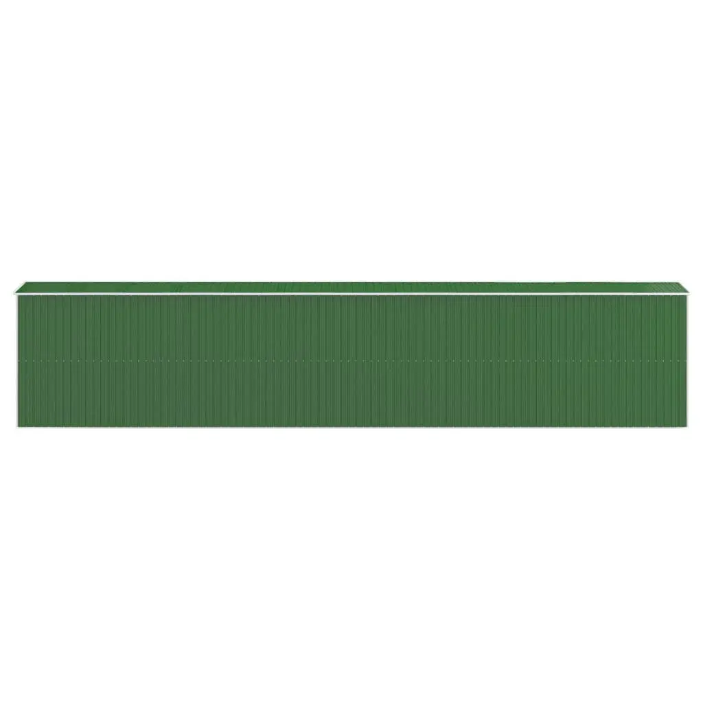 Garden Shed Outdoor Storage Tool House Green Double Sliding Doors 192 x 938 x 223 cm