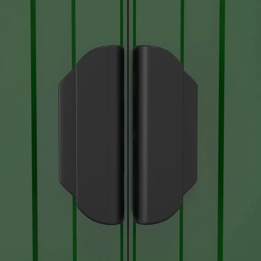 Garden Shed Outdoor Storage Tool Equipment 192 x 102 x 223 cm Green Galvanised Steel Double Doors