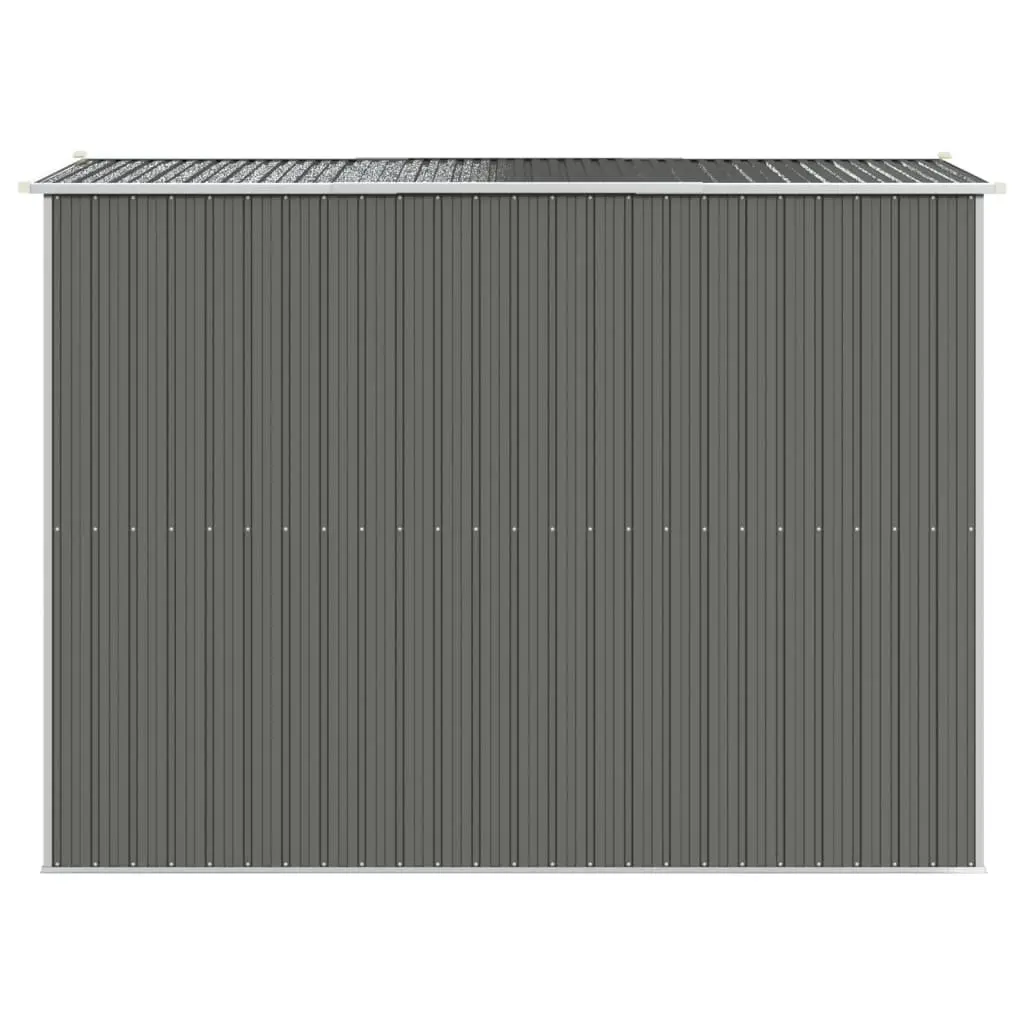 Garden Shed Light Grey Galvanised Steel Outdoor Storage Tool Equipment House