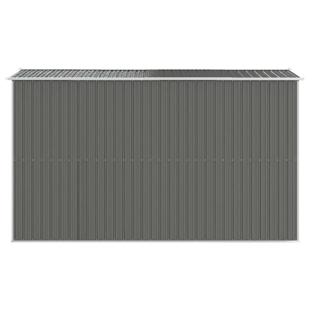 Garden Shed Outdoor Storage Tool House 192x357x223cm Grey Galvanised Steel