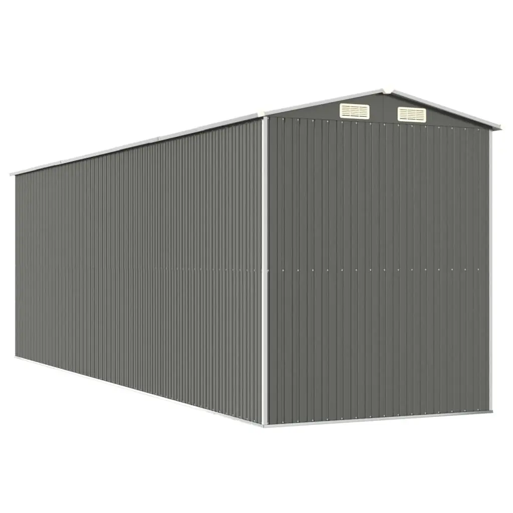 Garden Shed Outdoor Storage 192x606x223cm Grey Galvanised Steel