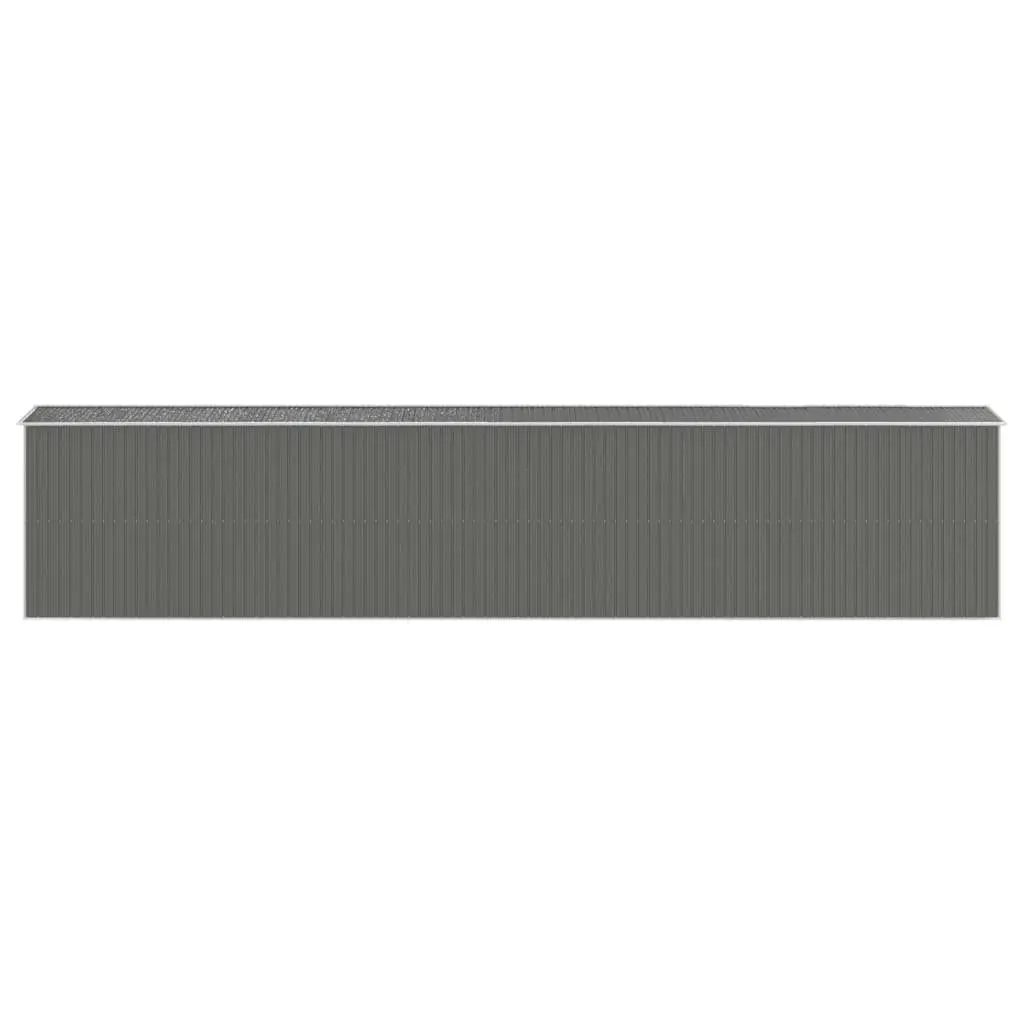 Garden Shed Outdoor Storage Light Grey Galvanised Steel 192 x 102 x 223 cm