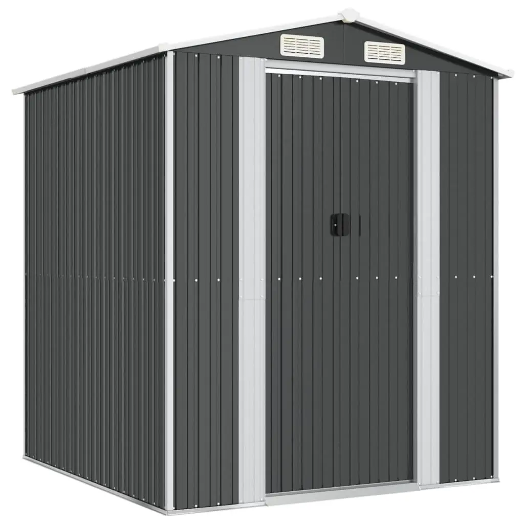 Garden Shed Outdoor Storage Tool House 192 x 191 x 223 cm Anthracite Galvanised Steel