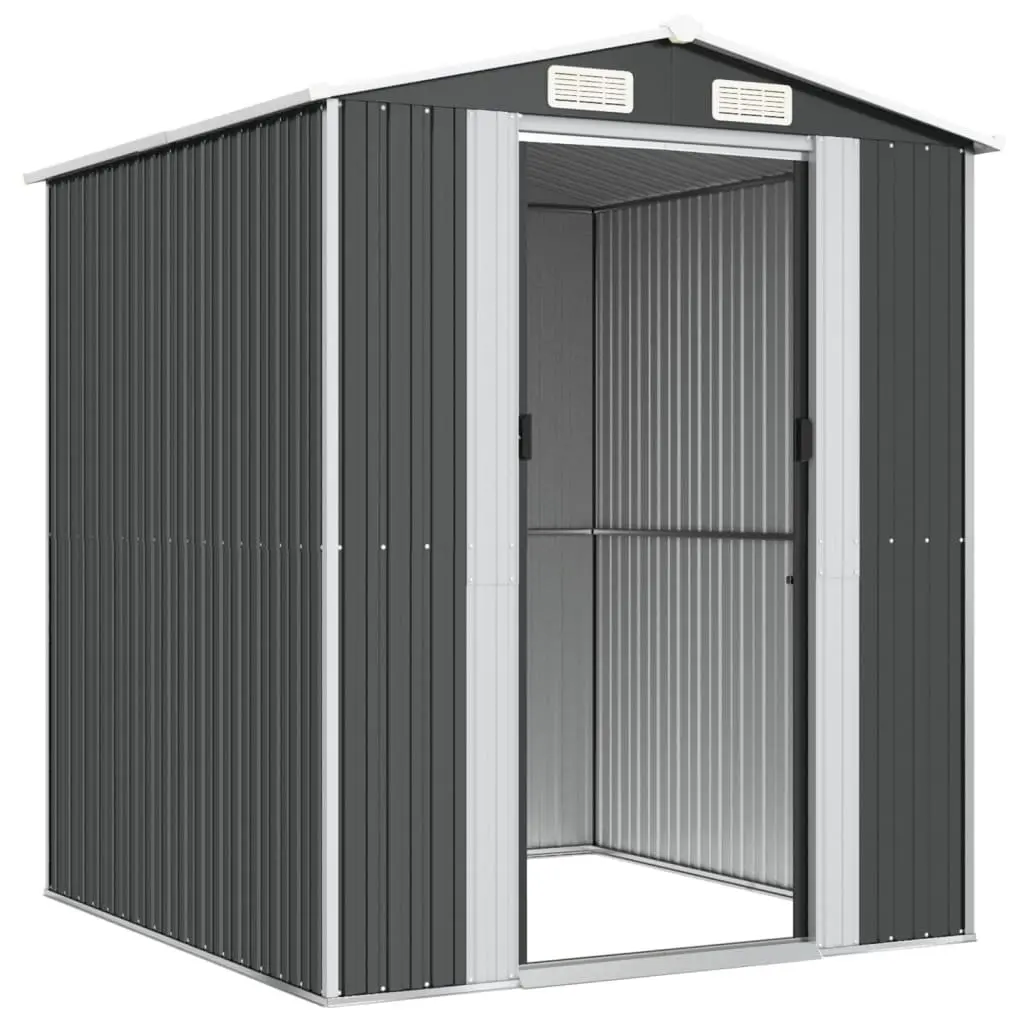 Garden Shed Outdoor Storage Tool House 192 x 191 x 223 cm Anthracite Galvanised Steel