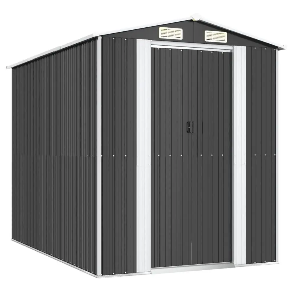 Garden Shed Outdoor Storage 192x274x223cm Anthracite Galvanised Steel