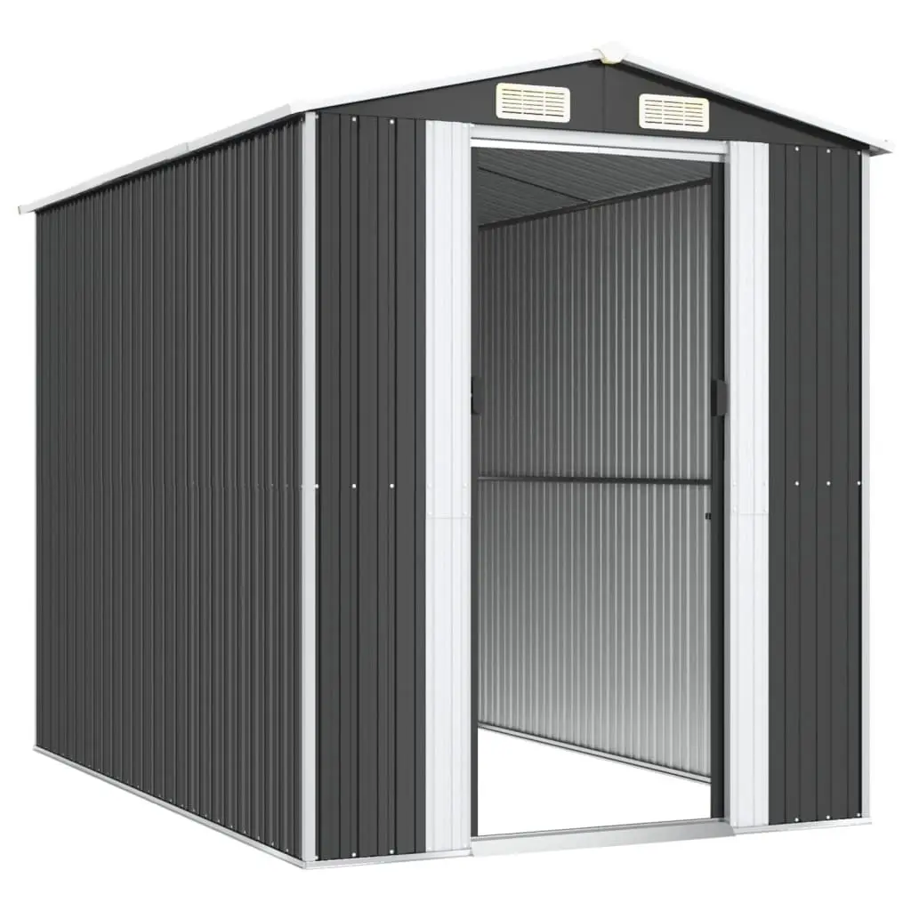 Garden Shed Outdoor Storage 192x274x223cm Anthracite Galvanised Steel