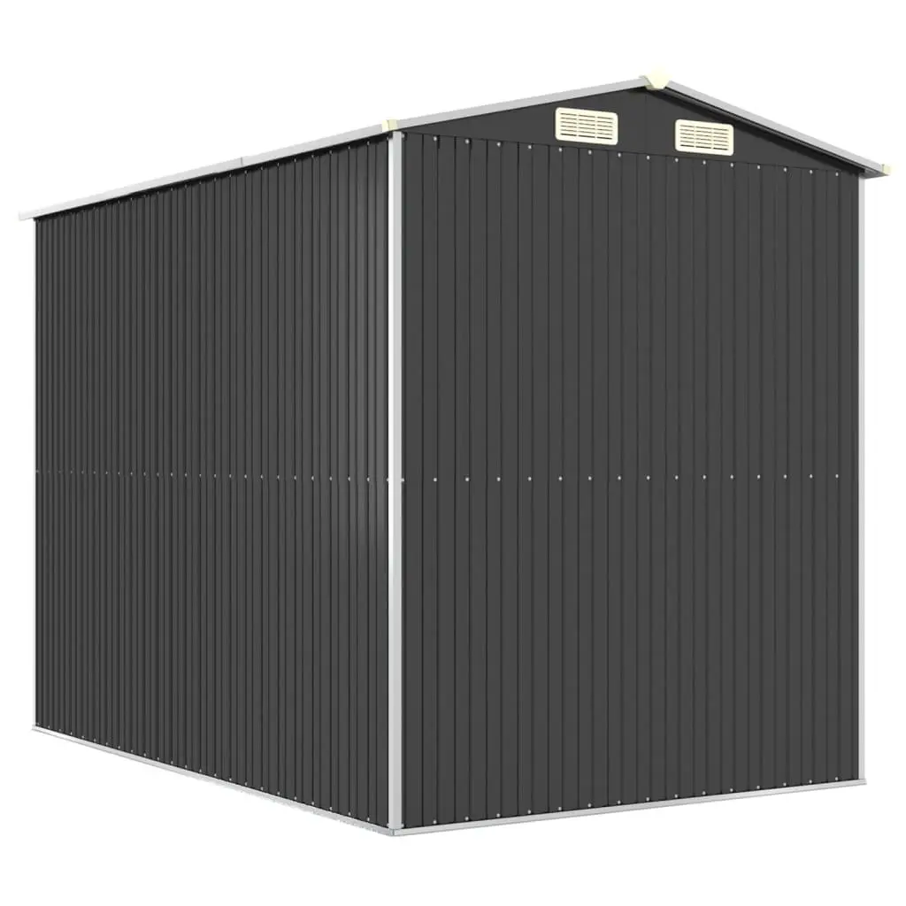 Garden Shed Outdoor Storage 192x274x223cm Anthracite Galvanised Steel