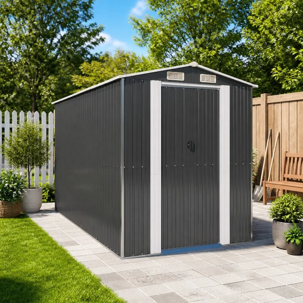 Anthracite Garden Shed with Ample Storage