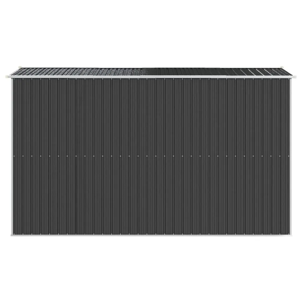 Garden Shed Outdoor Storage Tool Equipment 192x357x223cm Anthracite Galvanised Steel