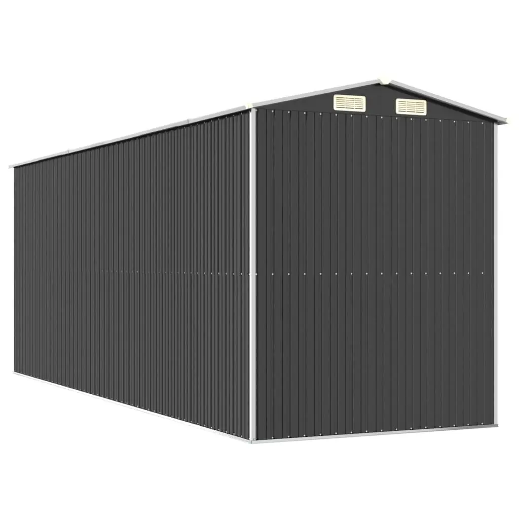 Garden Shed Outdoor Storage 192x523x223cm Anthracite Galvanised Steel