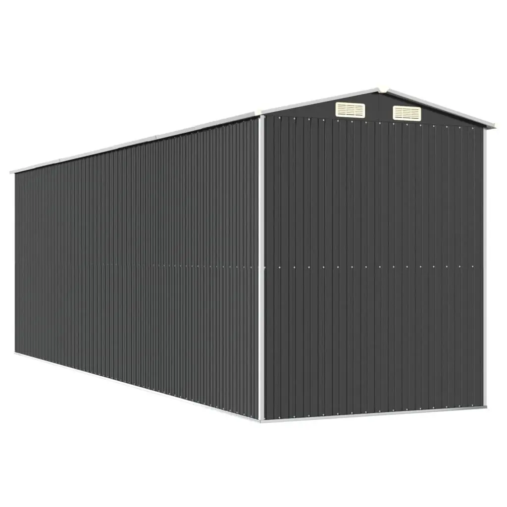 Garden Shed Outdoor Storage Tool House Galvanised Steel 192x606x223cm Anthracite