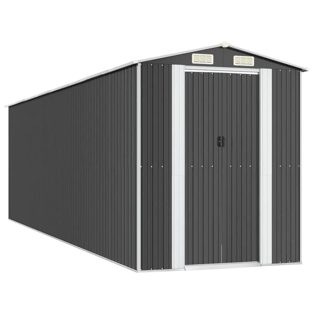 Garden Shed Outdoor Storage 192 x 689 x 223 cm Anthracite Galvanised Steel