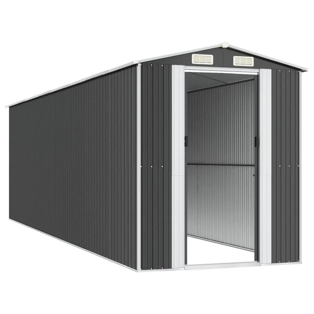 Garden Shed Outdoor Storage 192 x 689 x 223 cm Anthracite Galvanised Steel