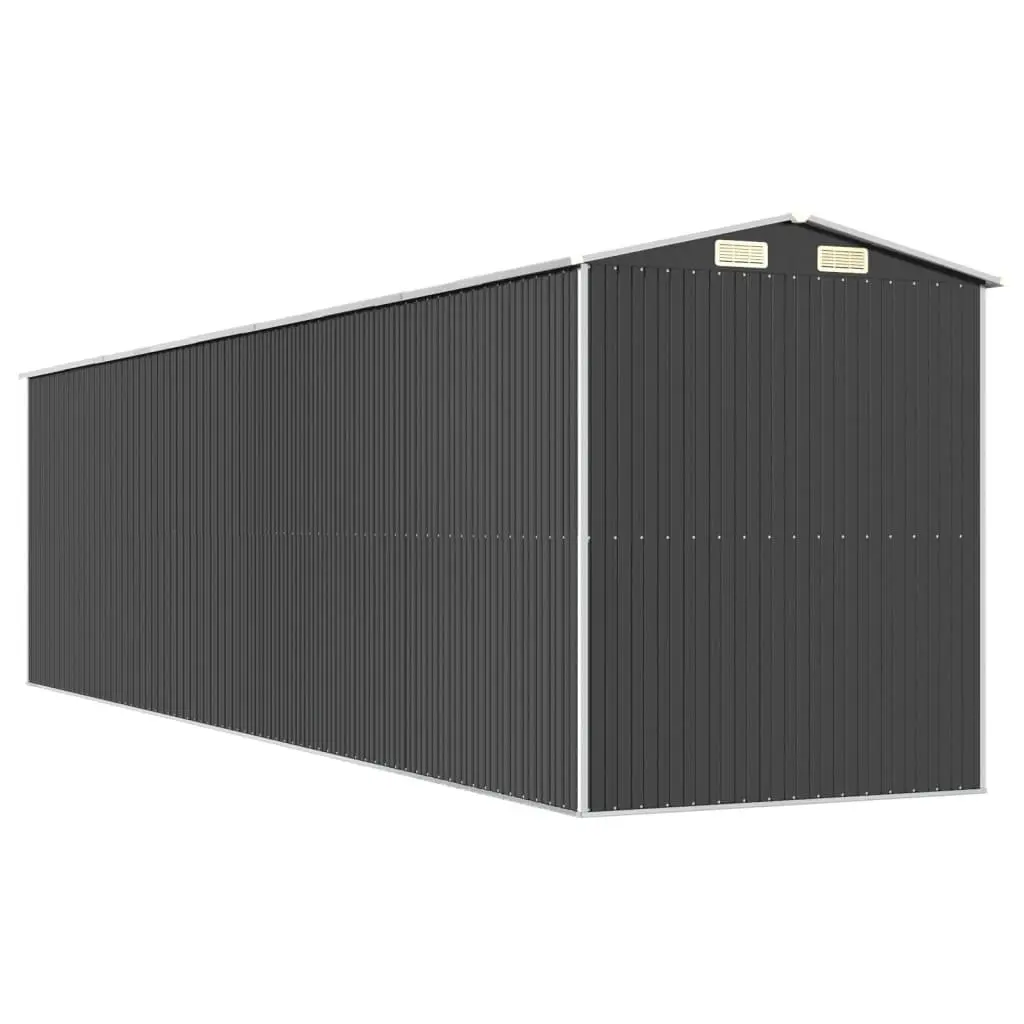Garden Shed Outdoor Storage Tool House Galvanised Steel 192x772x223cm Anthracite
