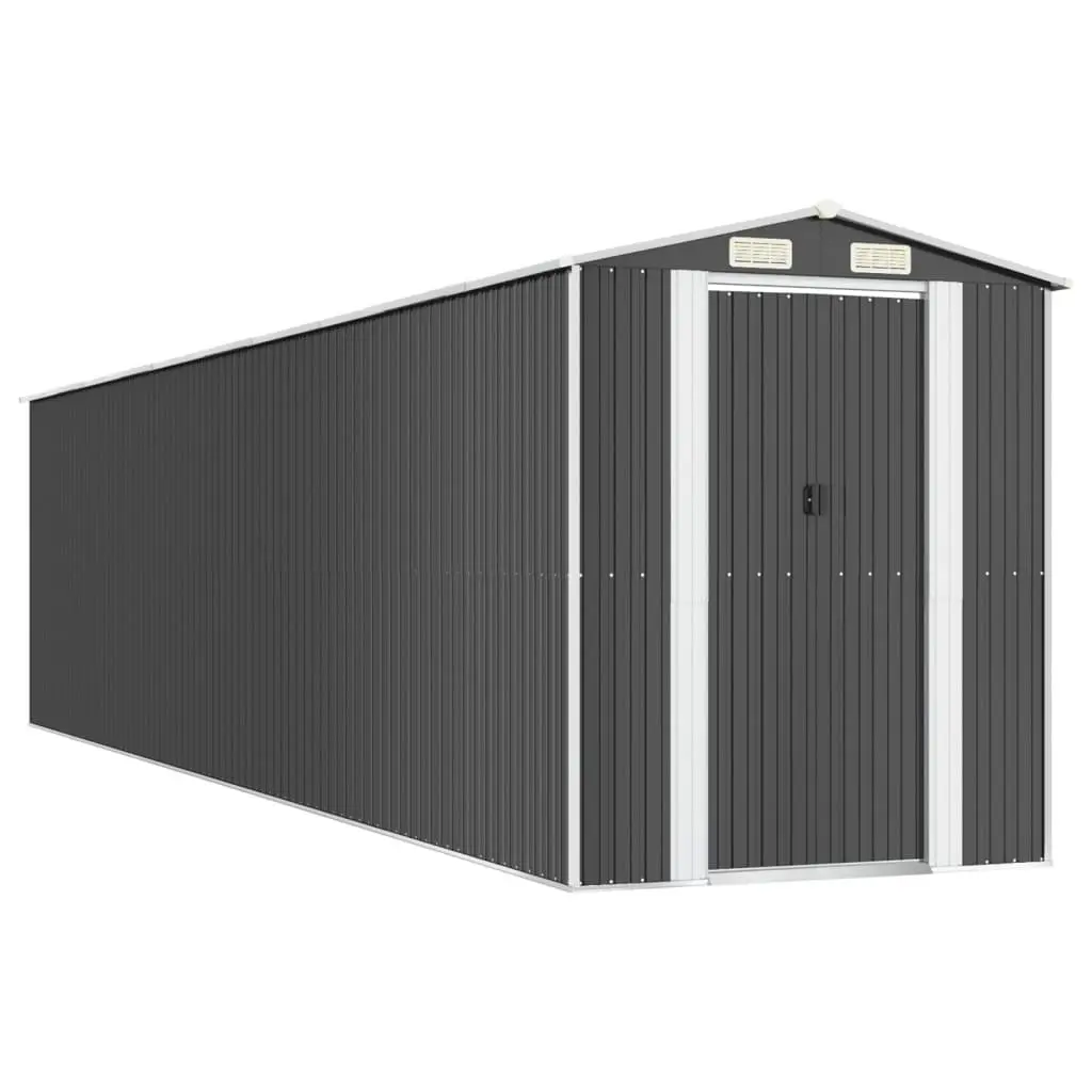 Garden Shed Anthracite Outdoor Storage Tool House Galvanised Steel Spacious