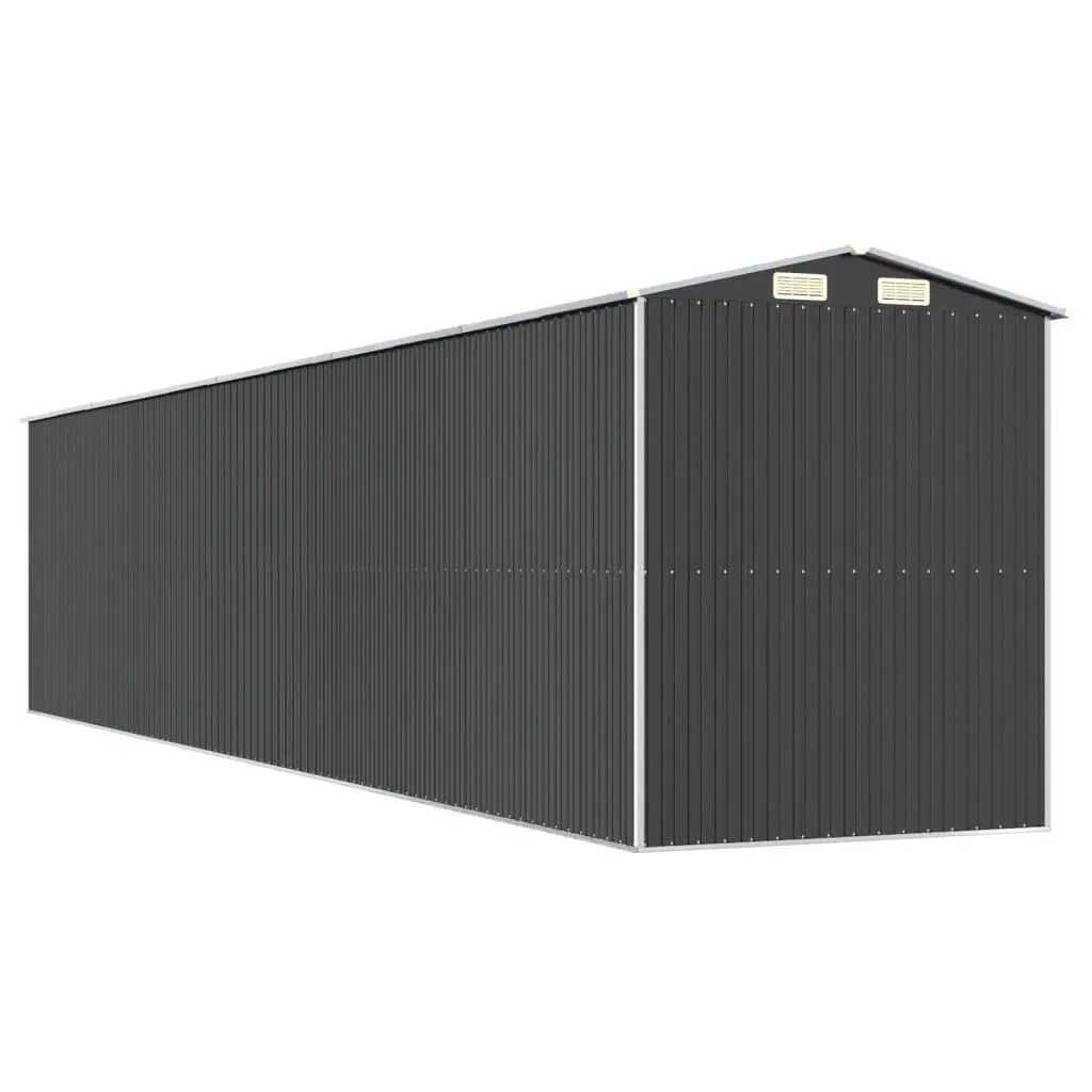 Garden Shed Outdoor Storage 192x938x223 cm Galvanised Steel Anthracite