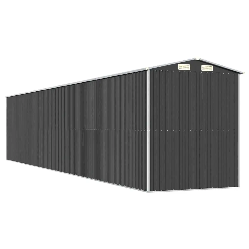 Garden Shed Outdoor Storage 192x102x223cm Anthracite Galvanised Steel