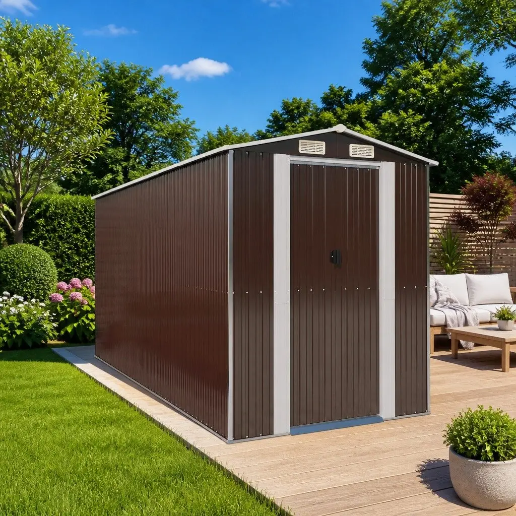 Dark Brown Garden Shed for Outdoor Needs