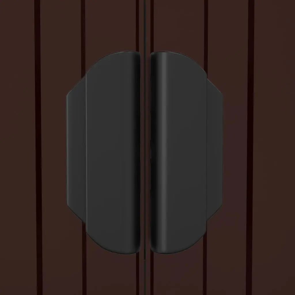 Garden Shed Outdoor Storage Dark Brown Galvanised Steel Large