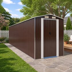 Reliable Garden Shed in Dark Brown for Practical Use