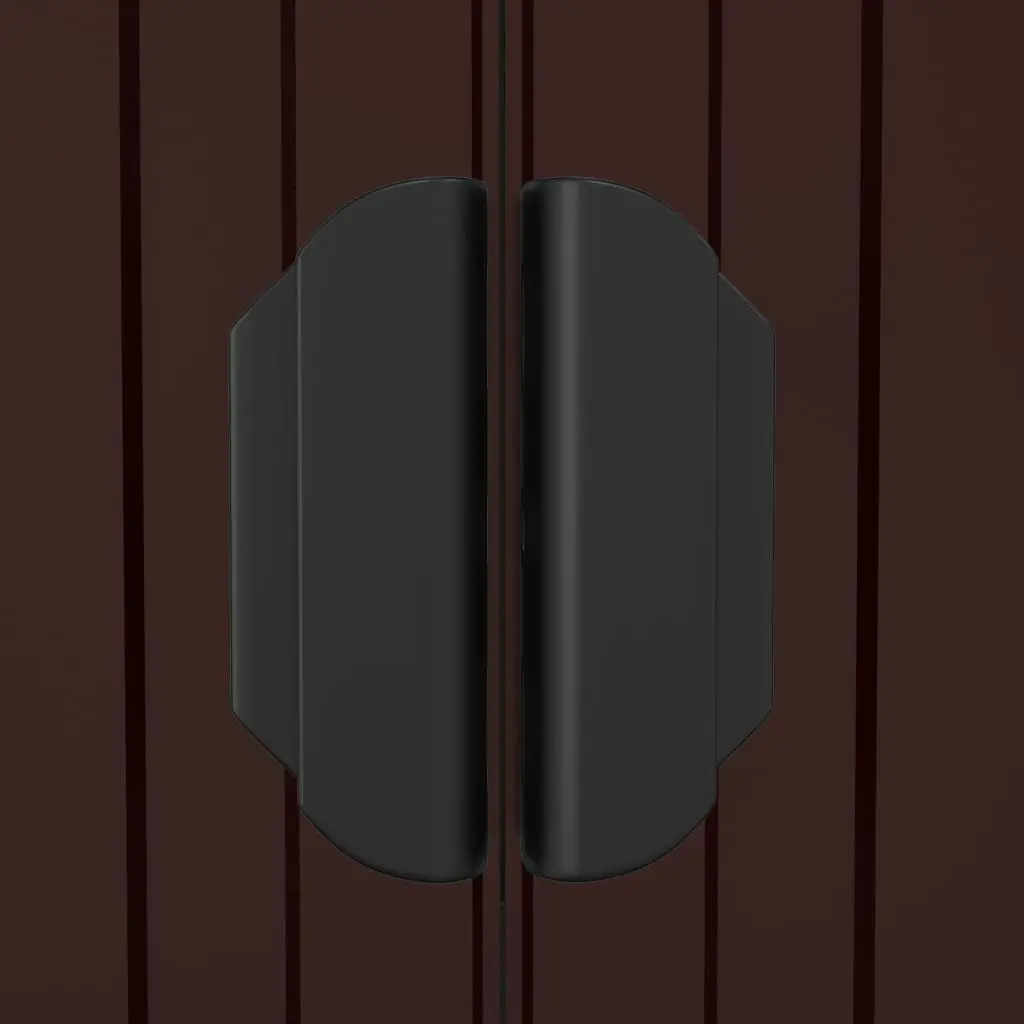 Garden Shed Outdoor Storage Dark Brown Galvanised Steel Spacious