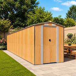 Reliable Brown Garden Shed: Spacious and Functional 192x938x223 cm