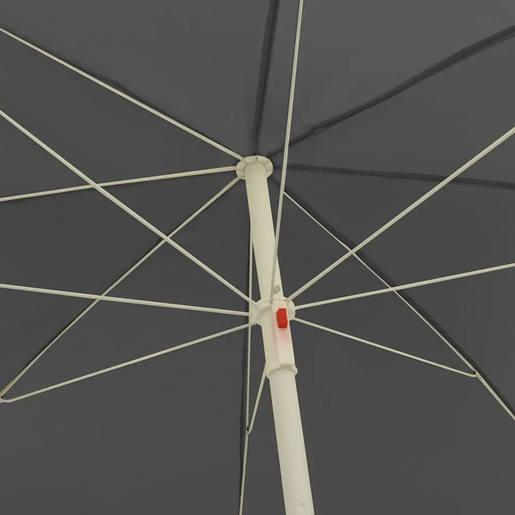 Beach Parasol Outdoor Sunshade 300cm Anthracite