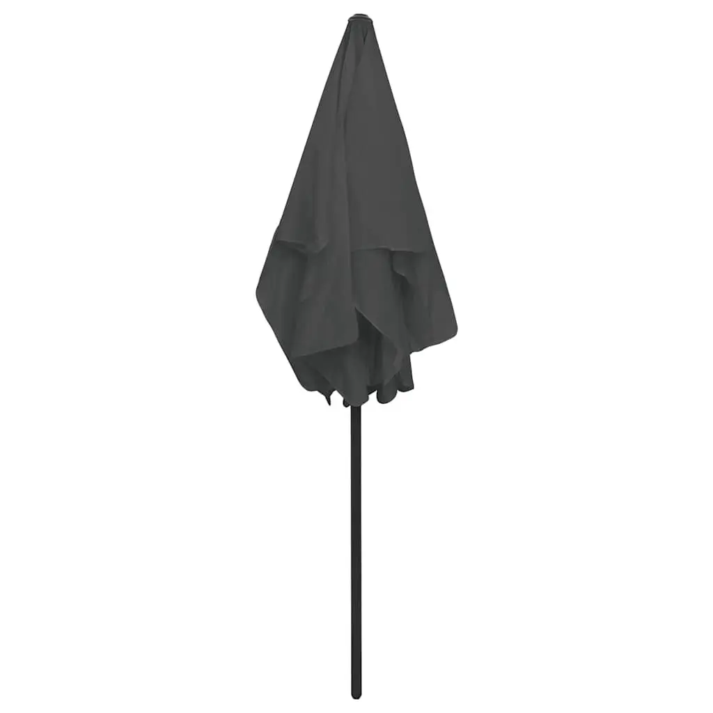Beach Parasol UV Protection Outdoor Sun Shade Umbrella 180x120cm Anthracite