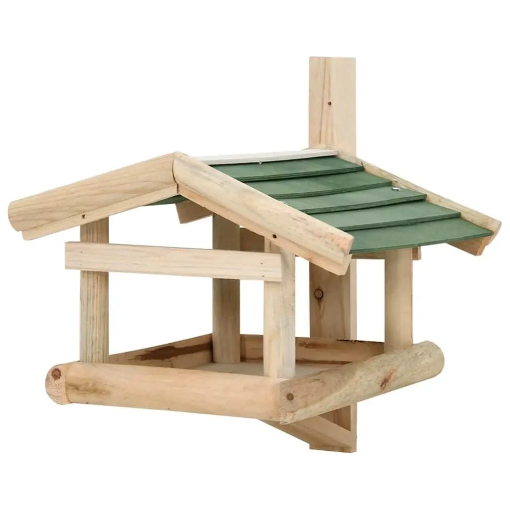 Bird Feeder Wall Tree Mount Outdoor Feeding Station 35 x 29.5 x 21 cm Brown