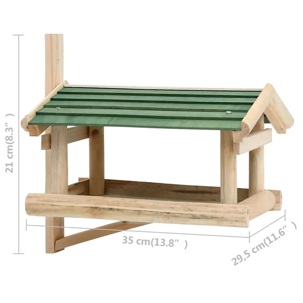 Bird Feeder Wall Tree Mount Outdoor Feeding Station 35 x 29.5 x 21 cm Brown