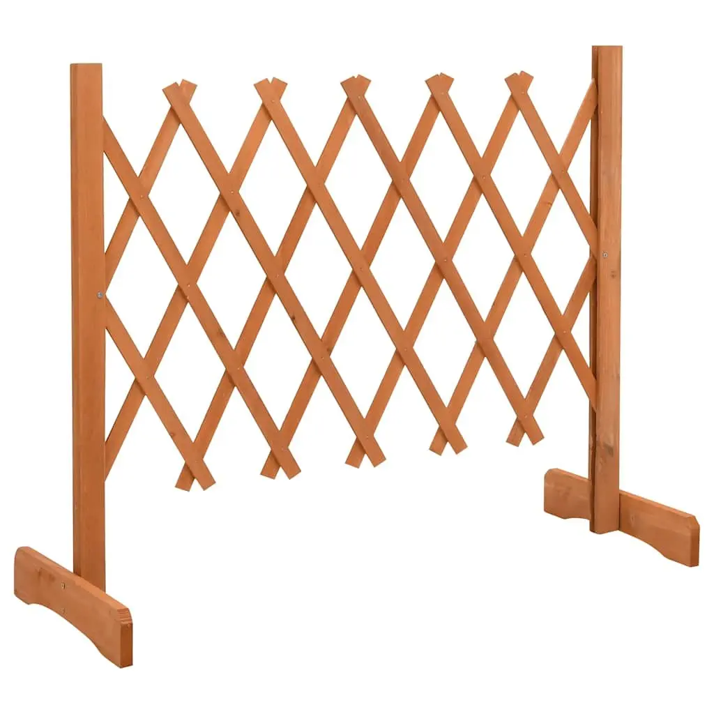 Garden Trellis Fence Panel Expandable Wooden Outdoor Privacy Screen 120x60cm Orange