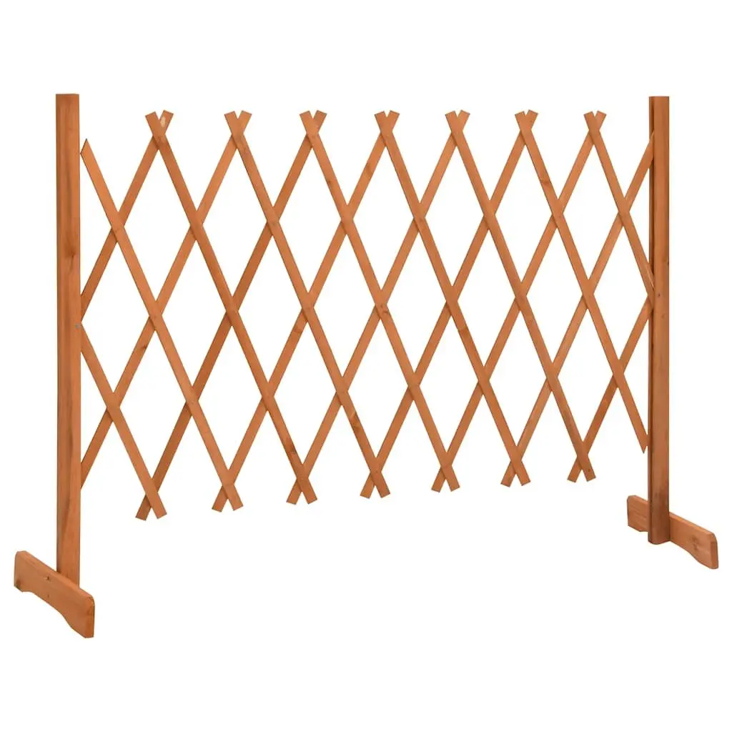 Wooden Garden Trellis Fence Panel Expandable Outdoor Climbing Plant Support 150 cm Orange