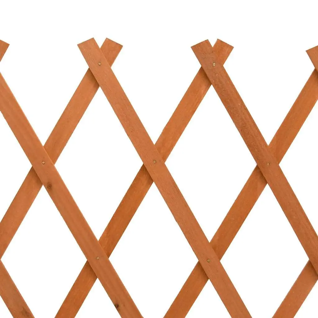Wooden Garden Trellis Fence Panel Expandable Outdoor Climbing Plant Support 150 cm Orange