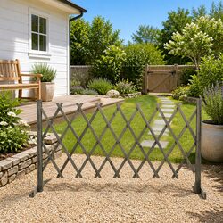 Practical Grey Trellis Fence Panel for Your Garden