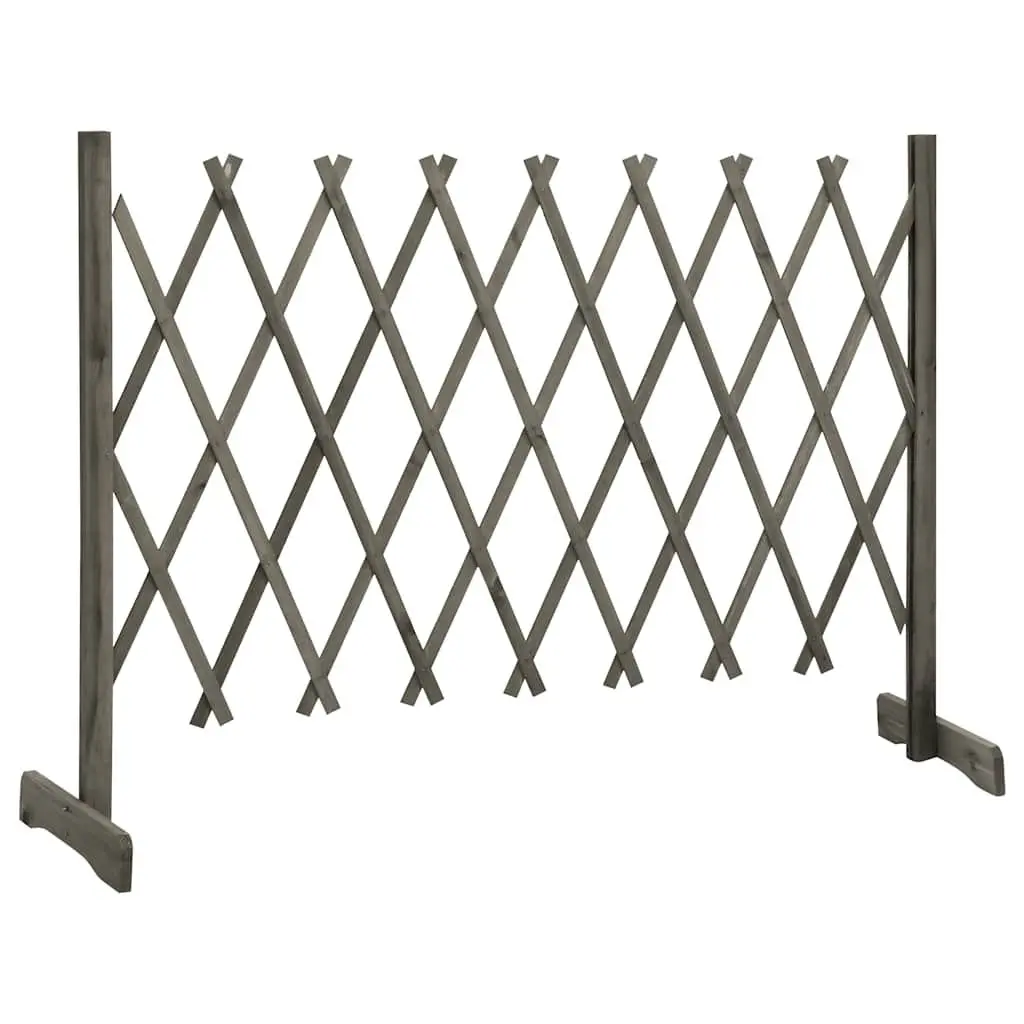 Garden Trellis Fence Panel Expandable Outdoor Privacy Support Climbing Plants 150x80 cm Grey
