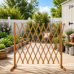 Practical Expandable Wooden Trellis for Enhanced Privacy 180cm