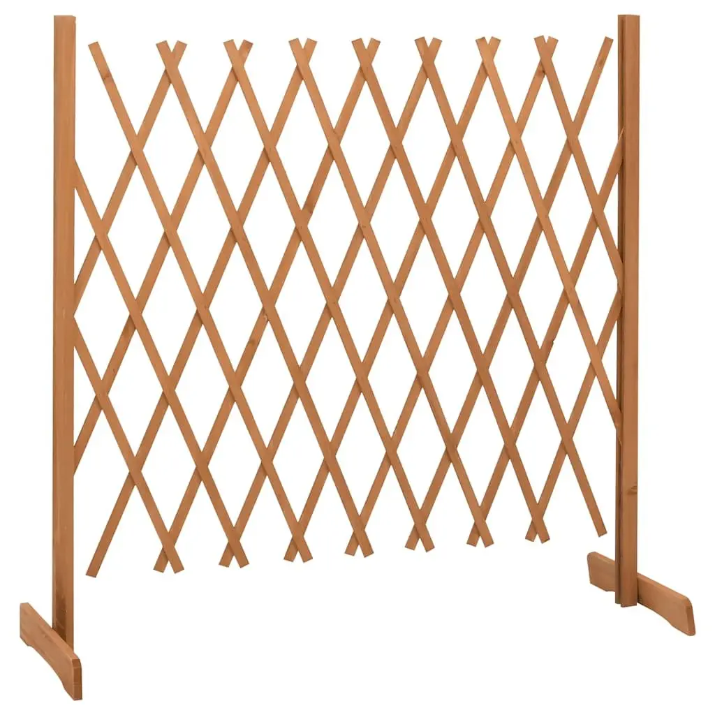 Wooden Garden Trellis Fence Panel Expandable Outdoor Privacy Screen 180cm Orange