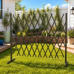 Value and Durability in a Grey Garden Trellis Fence Panel