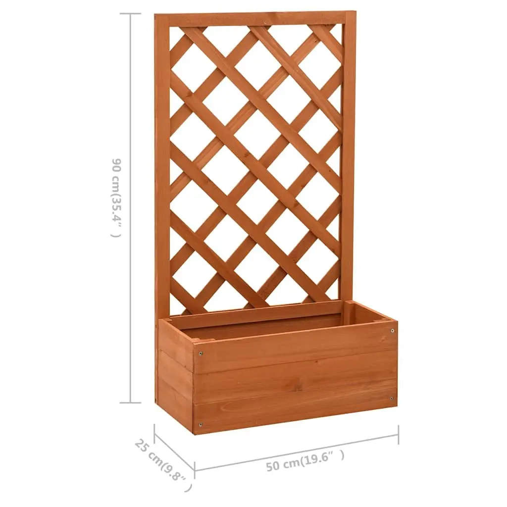 Garden Trellis Planter Climber Support 50x25x90 cm Orange